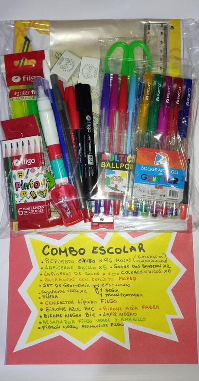COMBO UTILES ESCOLARES MAX X3