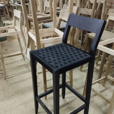 Banquetas Tejidas en soga Náutica Negro