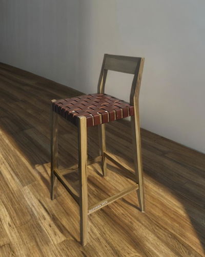 Banqueta Ambar (Cuero trenzado Suela)