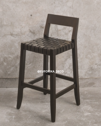 Banqueta Black (Cuero trenzado)