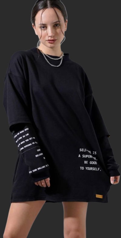 BUZO OVERSIZE RUSTICO C/ MANGAS SUPERPUESTAS