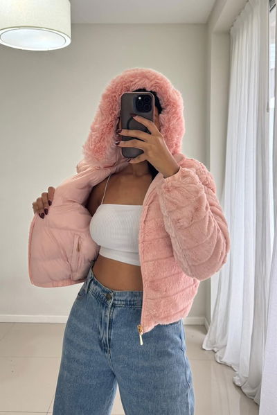 Puffer Reversible Importado Rosa