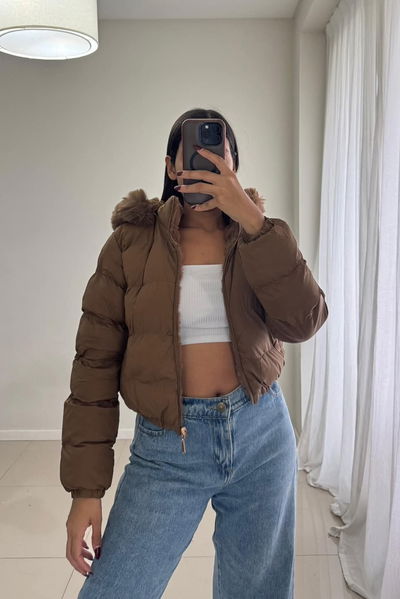 Puffer Reversible Importado Chocolate