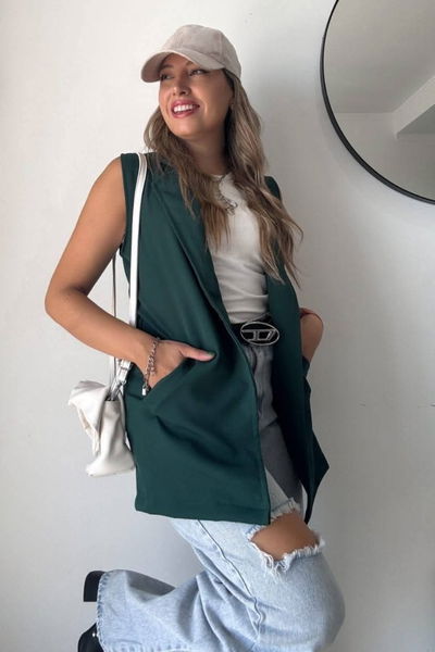 Chaleco Largo Verde Inglés 