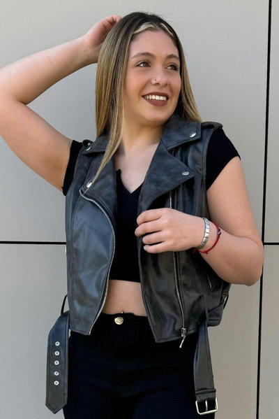 Chaleco Eco Cuero Batik