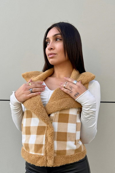 Chaleco Escoces Camel