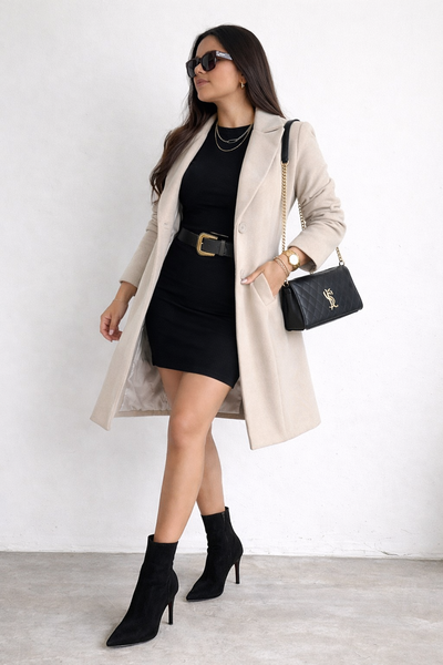 Tapado Forrado Ana Beige