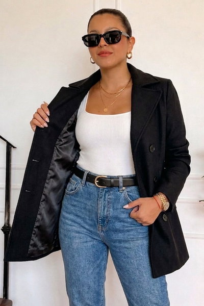 Tapado forrado Deisi Negro 