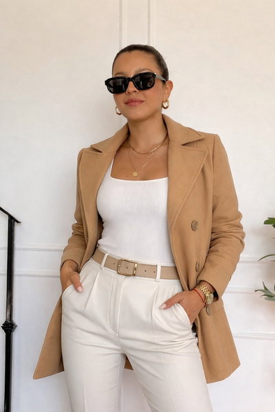 Tapado forrado Deisi Camel