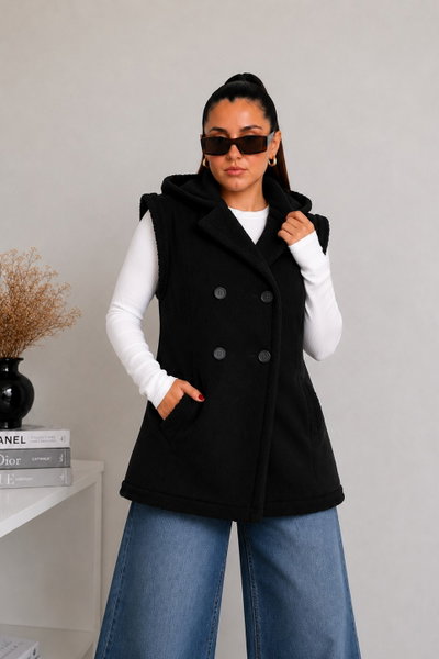 Chaleco corderito premium black