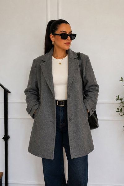 Saco Oversize Hair Gris
