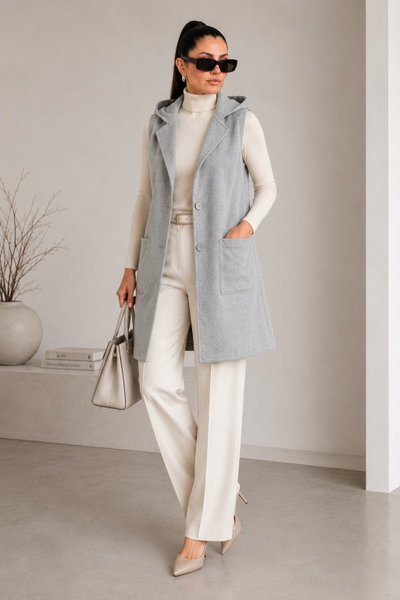Chaleco Roma Paño Premium Gris