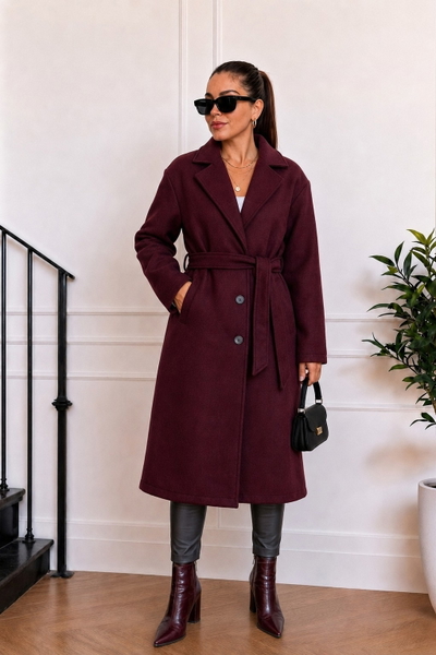 Saco Amelie Paño Premium con Lazo Bordo 
