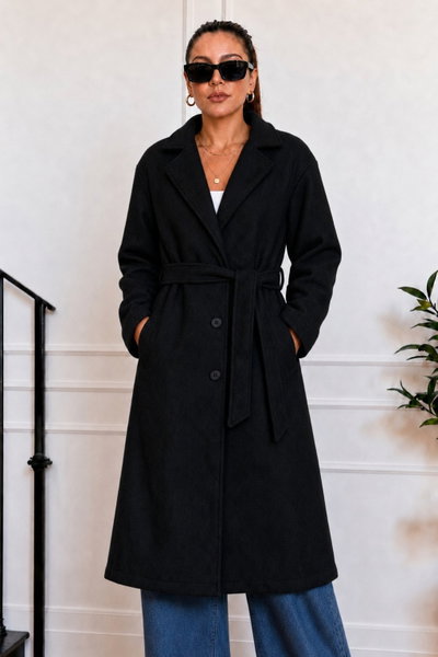 Saco Amelie Paño Premium con Lazo Negro 