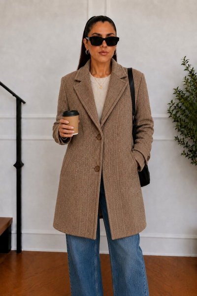 Saco Oversize Hair Espigado Dulce de Leche 