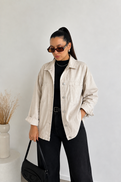 Camisaco Cazzu Brillo Beige