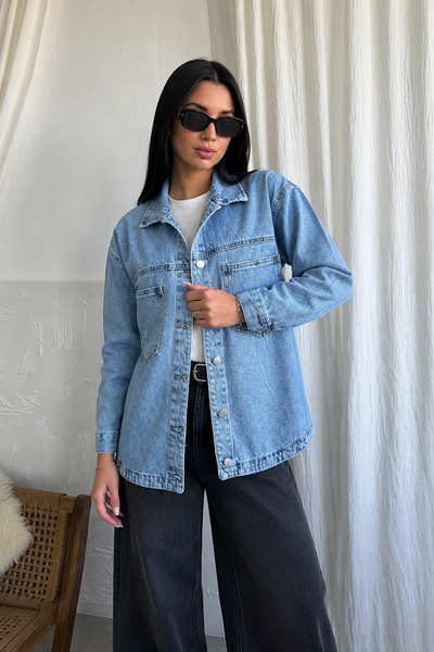 Camisaco Cazzu Brillo Celeste