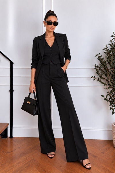 Conjunto 3 piezas forrado Negro