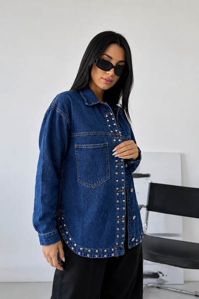 Camisaco Cazzu Tachas Azul