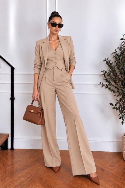 Conjunto 3 piezas forrado Beige