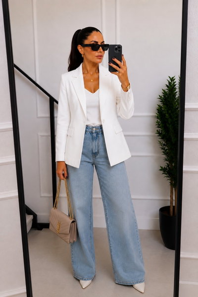 Blazer Diplomatic Forrado Blanco
