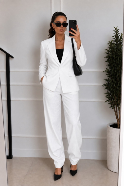Conjunto Lino Rígido Premium Blanco