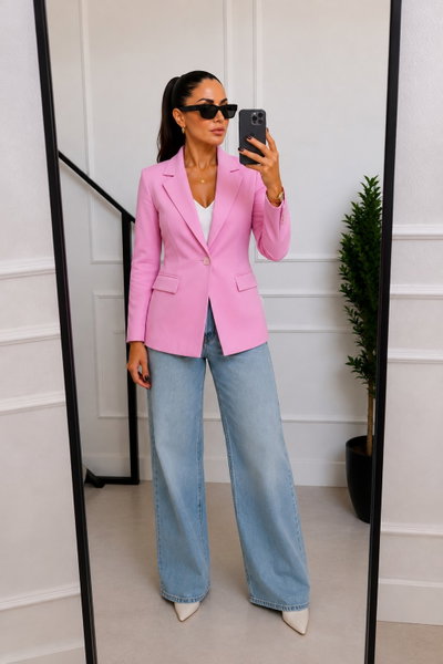 Blazer Diplomatic Forrado Rosa