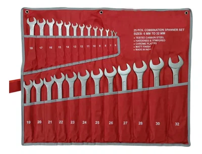Juego Llaves Combinadas 25 Piezas 6-32 Mm Acero Al Carbono