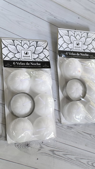 Velas de noche x6u