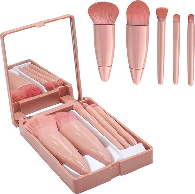 Brochas para maquillaje con espejo x5u