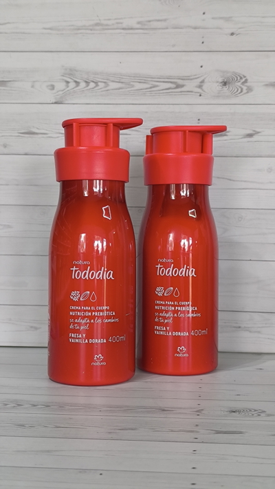 Crema corporal Fresa y Vainilla dorada | Tododia 400ml