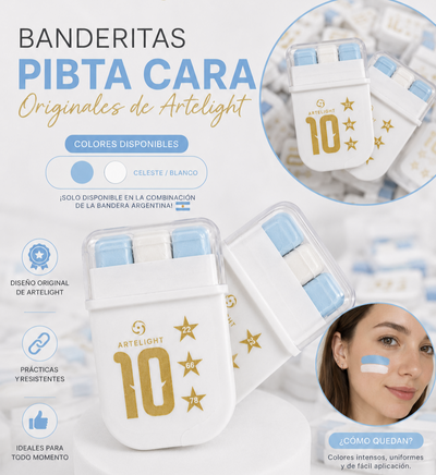 Maquillaje Artístico Banderita Argentina para Cara – Aprobado ANMAT