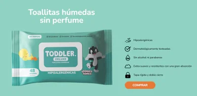 Toddler Toallitas Húmedas Sin Perfume por 48