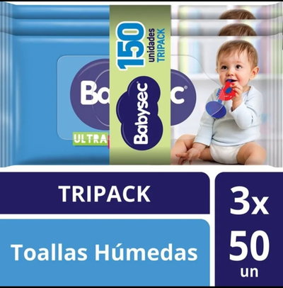 Toallas húmedas Babysec Ultrafresh Tripack 150
