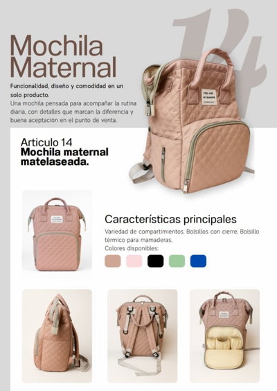 Mochila maternal fashion