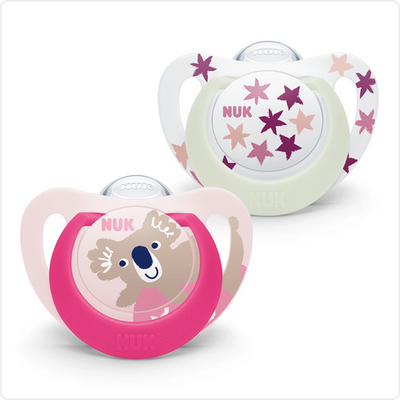 NUK CHUPETE STAR NENA SET X2 DIA Y NOCHE 6-18M