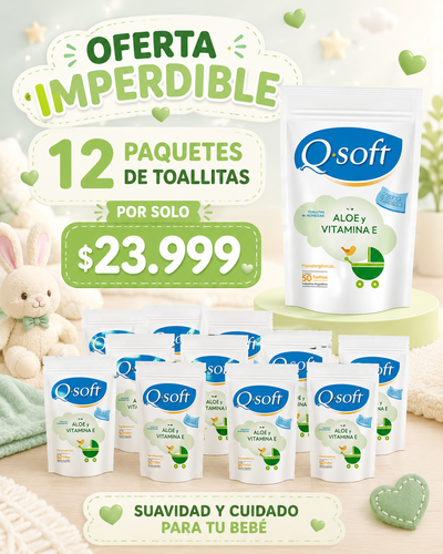 Combo TH Q-Soft x50U Aloe Vera 12 paquetes