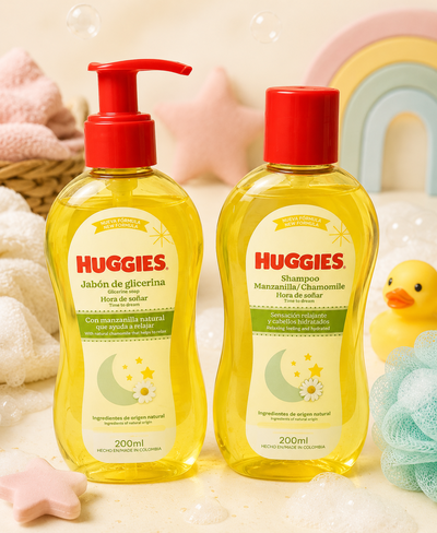Huggies jabon liquido + Shampoo