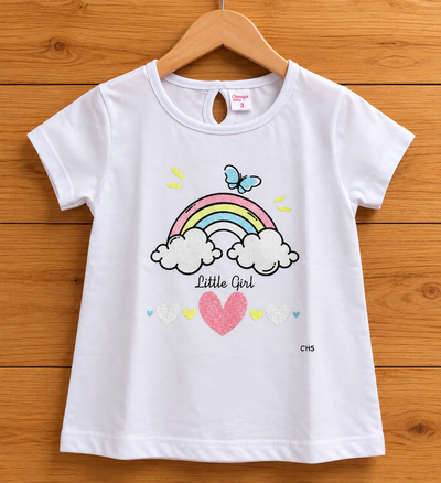 Remera algodon nena Arcoiris 