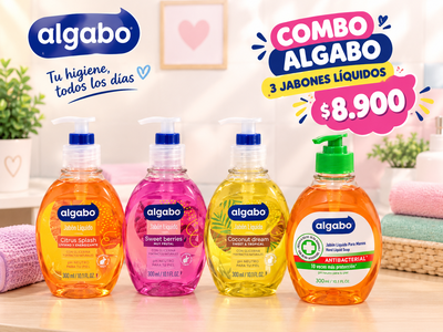Como 3 jabones liquidos Algabo