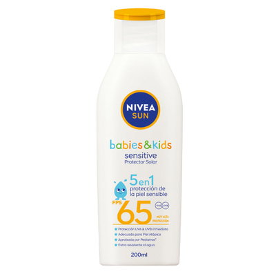 Protector Solar Nivea Infantil Sensitive 5 en 1 Fps 65 x 200 ml