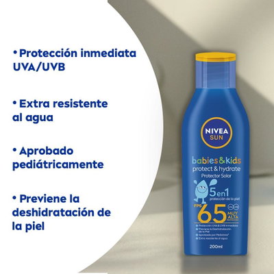 Protector Solar Nivea Infantil 5 en 1 Fps 65 x 200 ml
