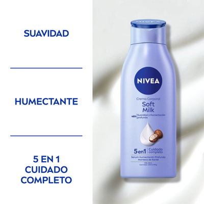 Crema corporal NIVEA Soft Milk 5 en 1 Piel seca 250 ml
