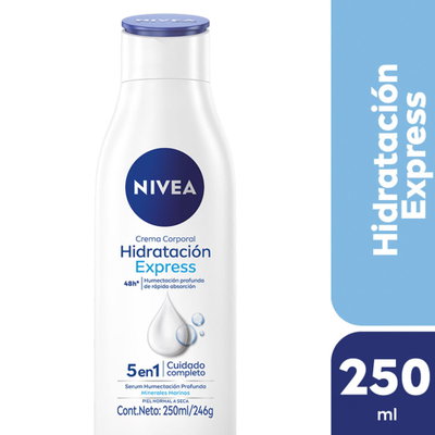 Crema corporal NIVEA Hidratación Express Piel normal a seca 250 ml