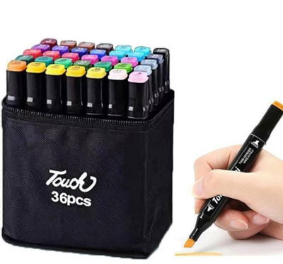 Marcadores Plumones Doble Punta Touch – Set de 36 Colores 🎨