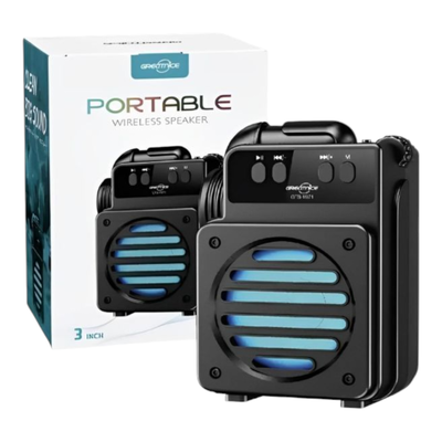 🔊✨ Parlante Portátil 3″ 