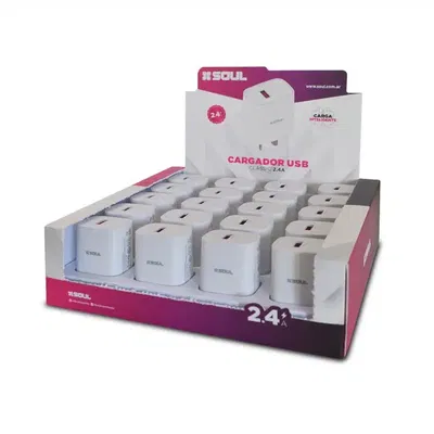 Cargador de Pared Soul Usb 2.4A Sin Cable Box