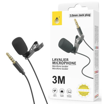 MICROFONO 3.5MM - ONE+ NR9144 CORBATERO - 3 METROS