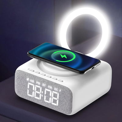 PARLANTE MS-W002 -6 EN 1 RELOJ / LUZ / BT / HOLDER / FM / QI 15W 
