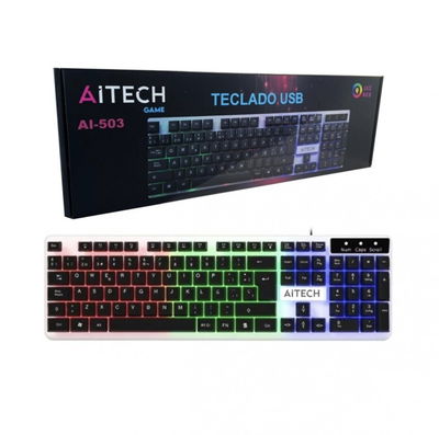 TECLADO USB - AITECH AI-503 GAMER RETROILUMINADO RGB